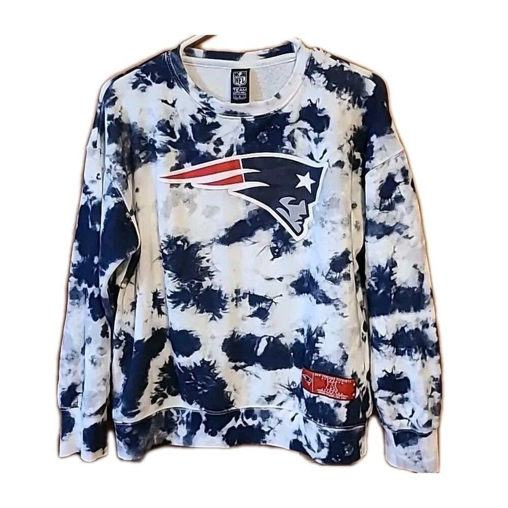 NFL TEAM APPAREL Official New England PATRIOTS TIE DYE Small Unisex  SWEATSHIRT